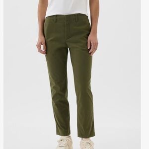 GAP V Downtown Straight Up Khaki Pants Army Green 12 Tall